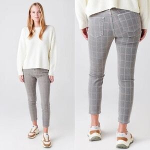 Frame Le High Skinny Crop in Window Pane Plaid Pant Size 24